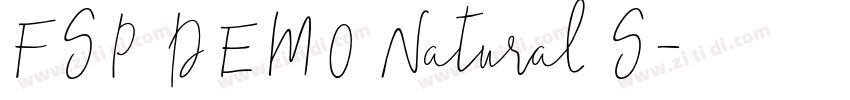 FSP DEMO Natural S字体转换 FSP DEMO Natural S字体转换